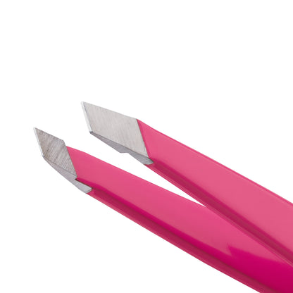 Neon Pink Mini Stainless Steel Slant Tweezer