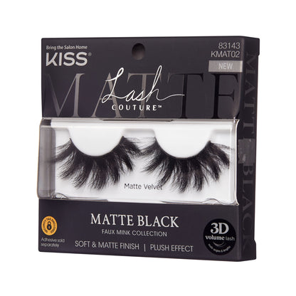 Lash Couture Matte Black Faux Mink, Matte Velvet, False Eyelashes