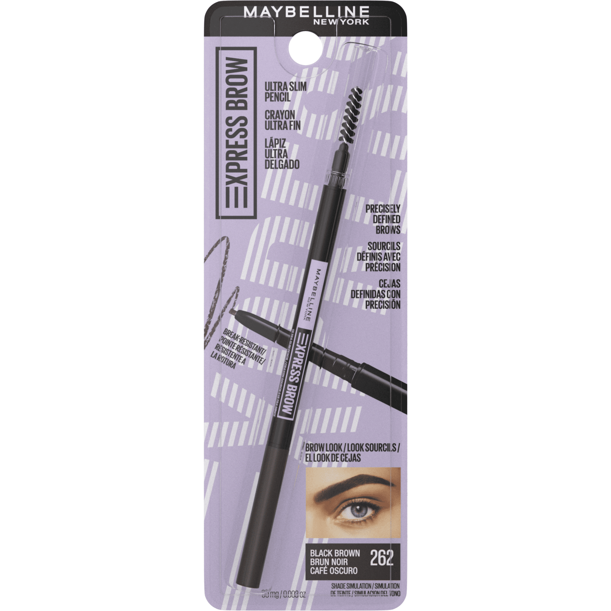 Express Brow Ultra Slim Pencil Eyebrow Makeup, Black Brown