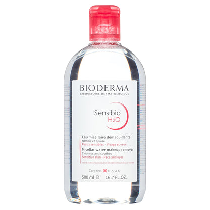 - Sensibio, H2O Soothing Micellar Cleansing Water and Makeup Removing Solution for Sensitive Skin - Face and Eyes - 16.7 Fl.Oz.