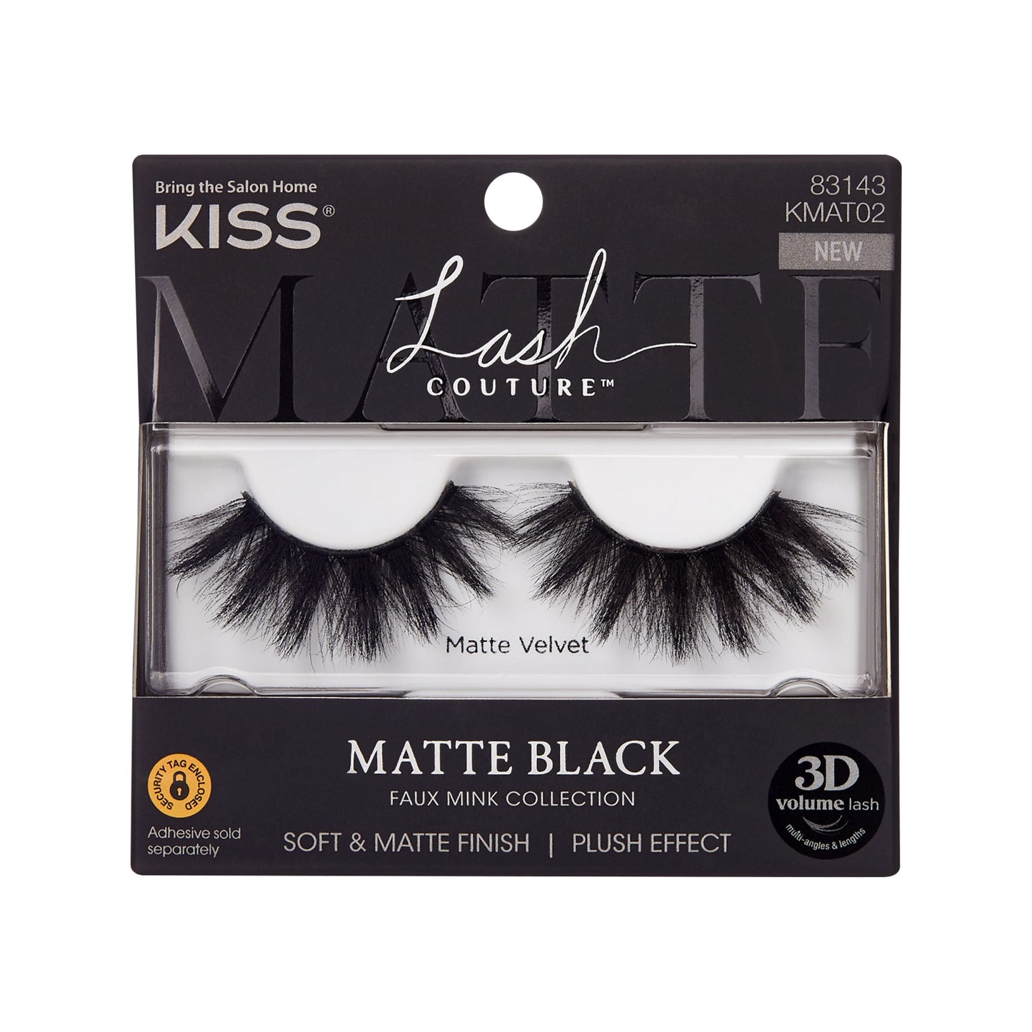 Lash Couture Matte Black Faux Mink, Matte Velvet, False Eyelashes