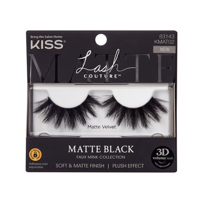 Lash Couture Matte Black Faux Mink, Matte Velvet, False Eyelashes