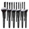 16Pcs Black Makeup Brushes Set Face Concealers Contour Eyeshadow Brush for Liquid Cream Makeup