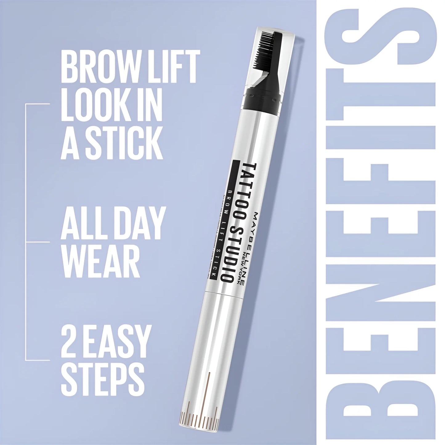 Maybelline Tattoo Studio Brow Fade and Smudge Resistant Lift Stick, Clear