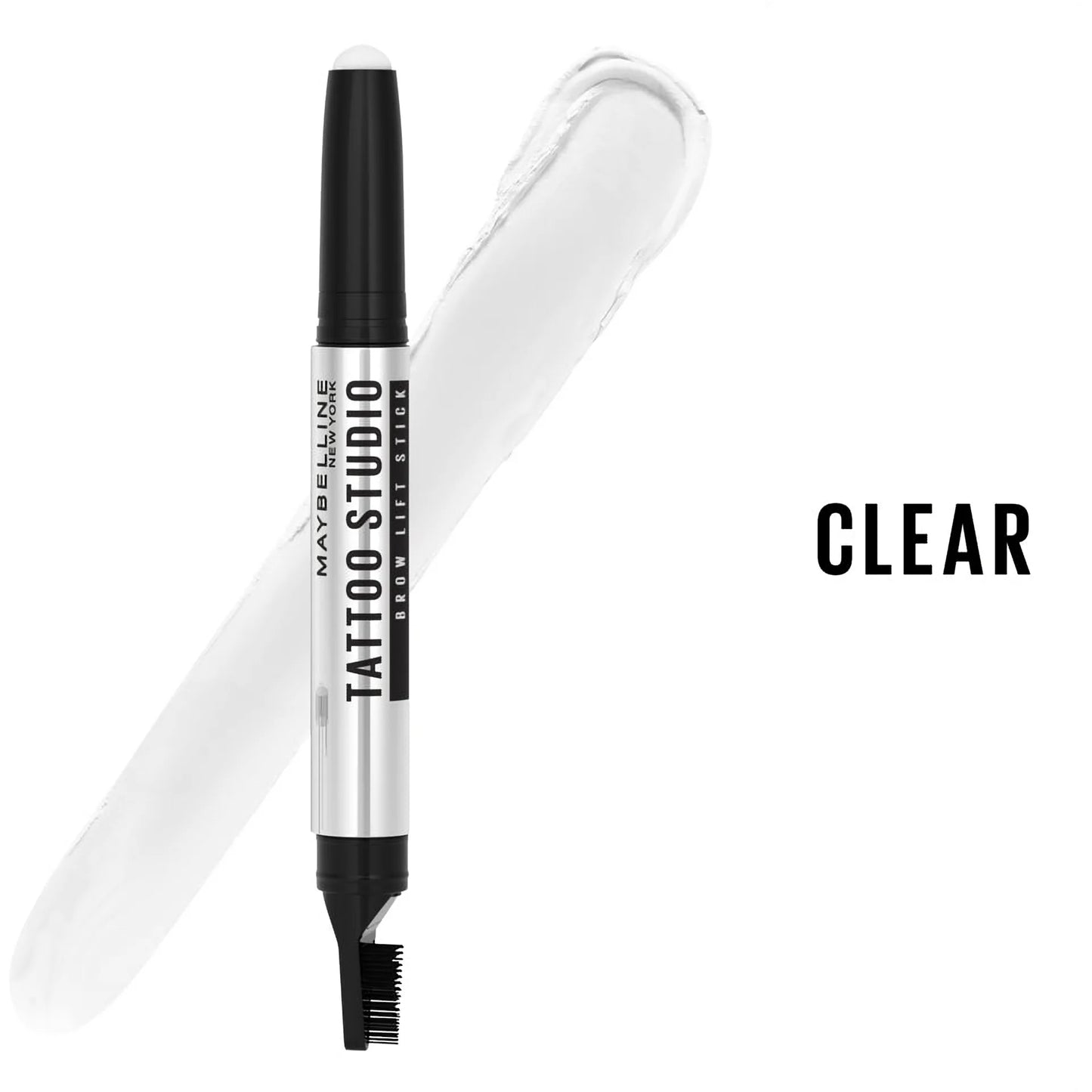 Maybelline Tattoo Studio Brow Fade and Smudge Resistant Lift Stick, Clear